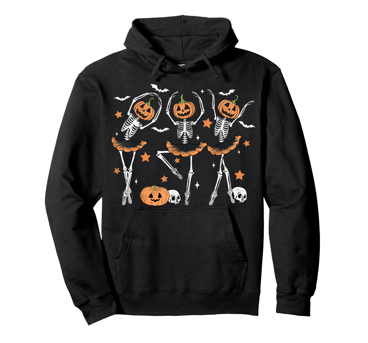Ballet Pumpkin Skeleton Scary Halloween Men Women Boys Girl T-Shirt