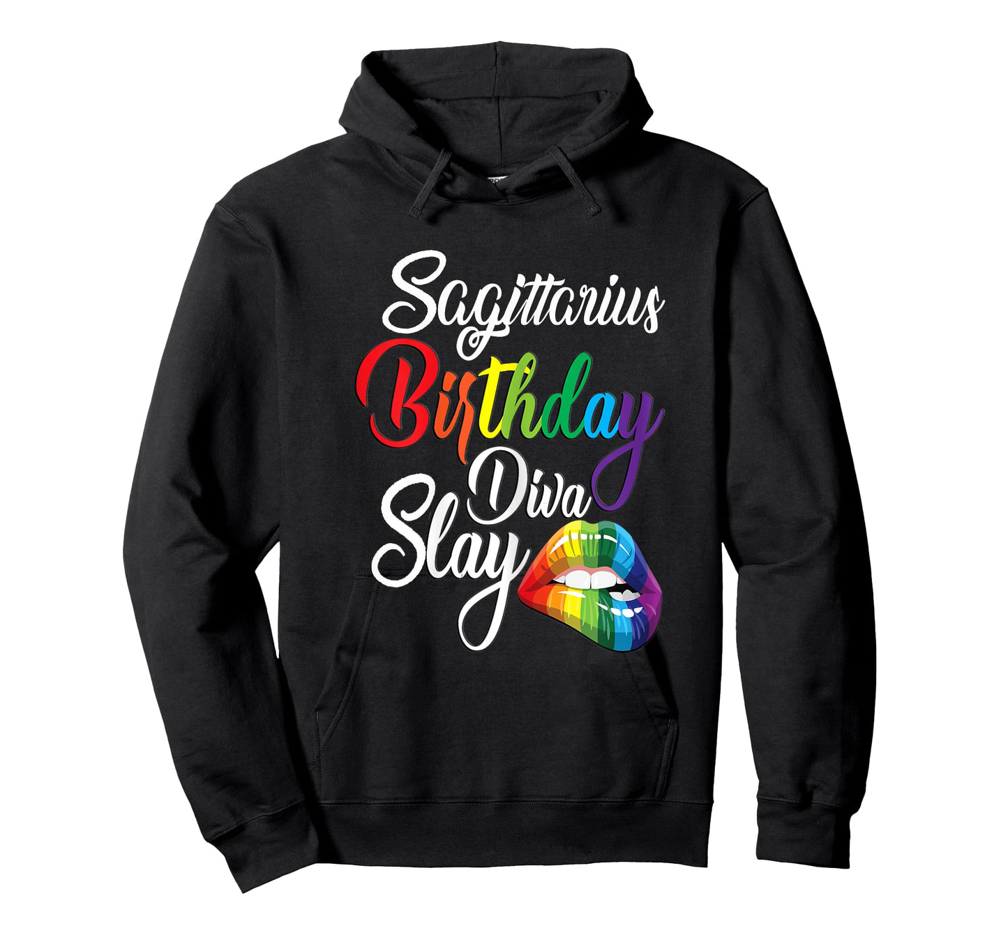 Womens Rainbow Lip November-December Girl Sagittarius Birthday Mode T-Shirt