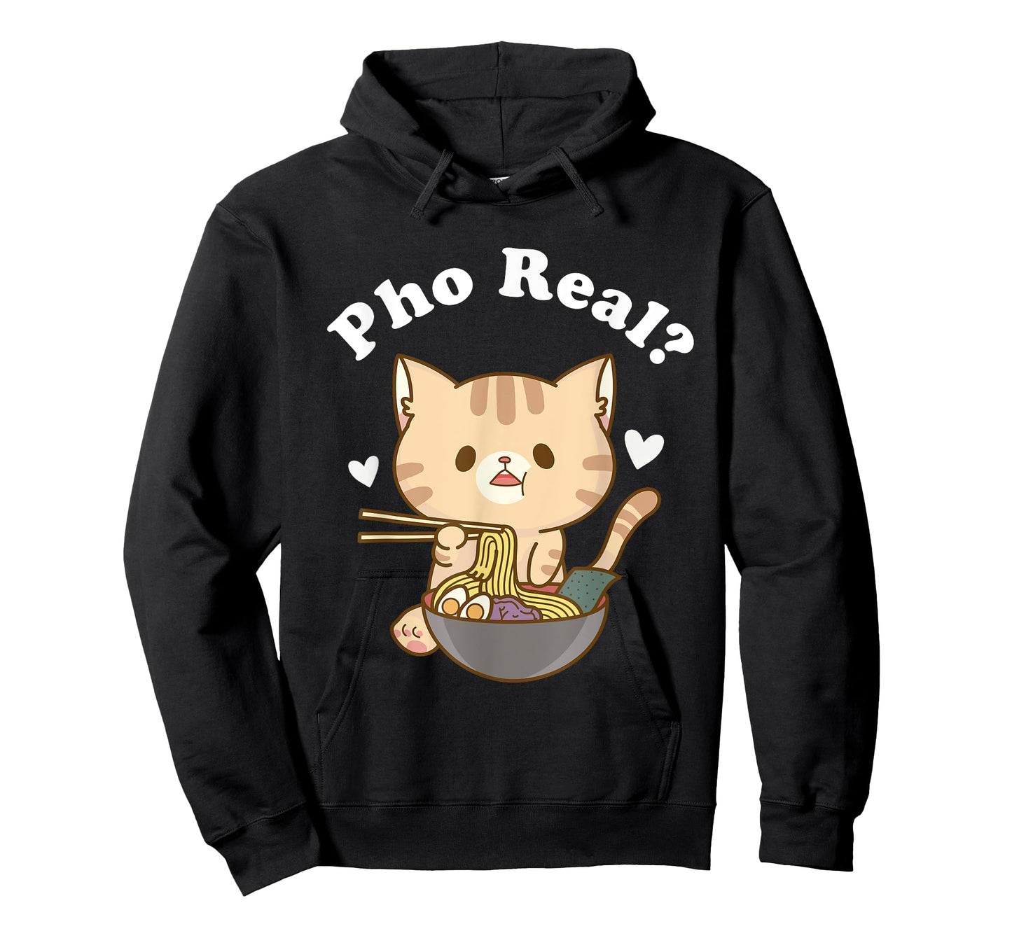 Pho Real Cat Vietnamese Noodle Soup Pho Soup Asian Pho Bowl T-Shirt for Men Women Girls Kids