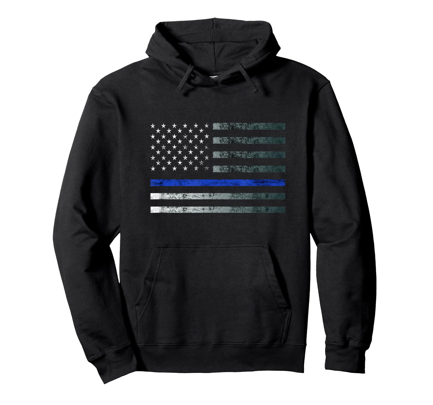 Thin Blue Line Police Officer Law Heroic Flag American Flag T-Shirt