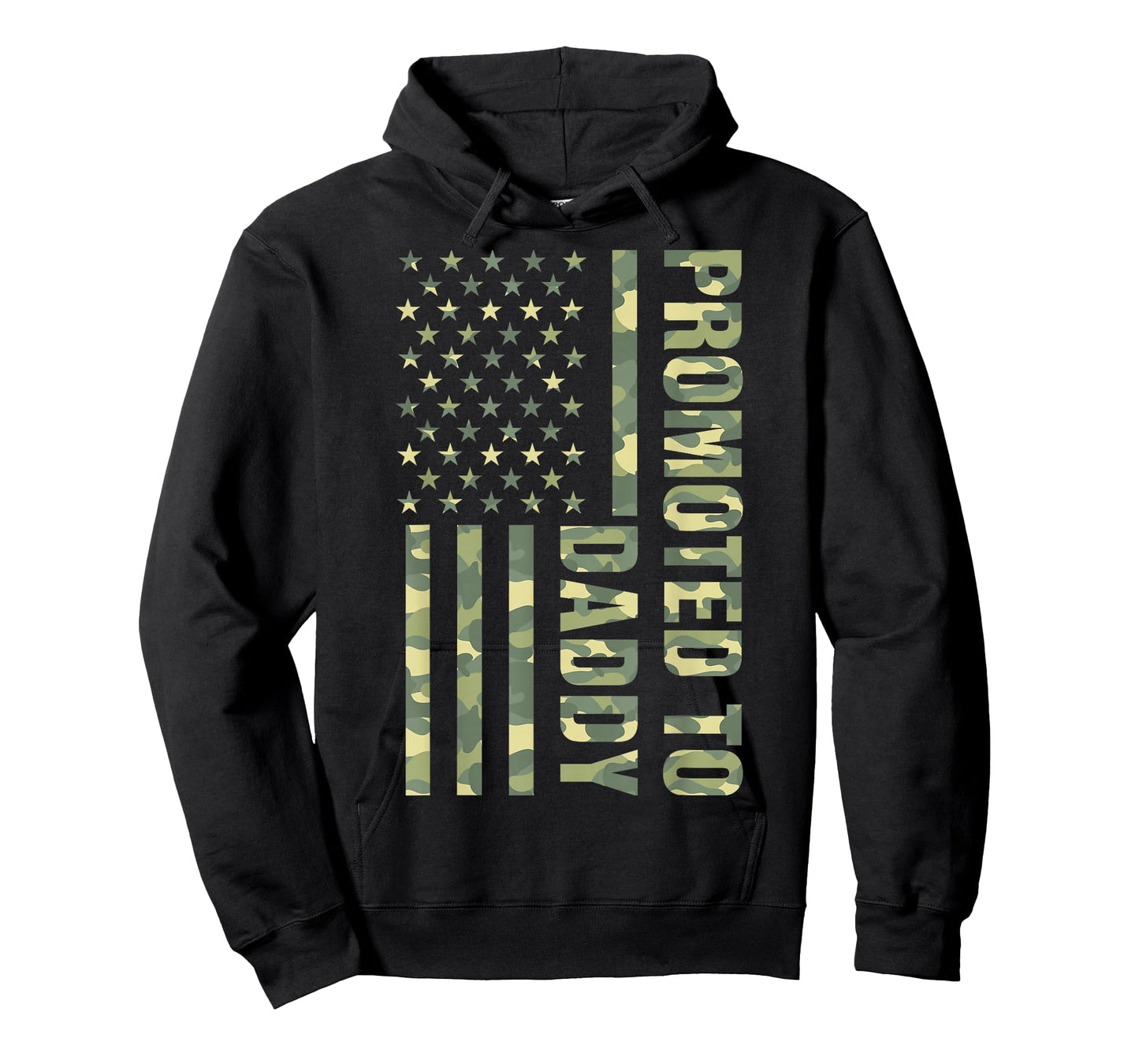 Promoted to Daddy American Flag Camo Fathers Day New Dad T-Shirt