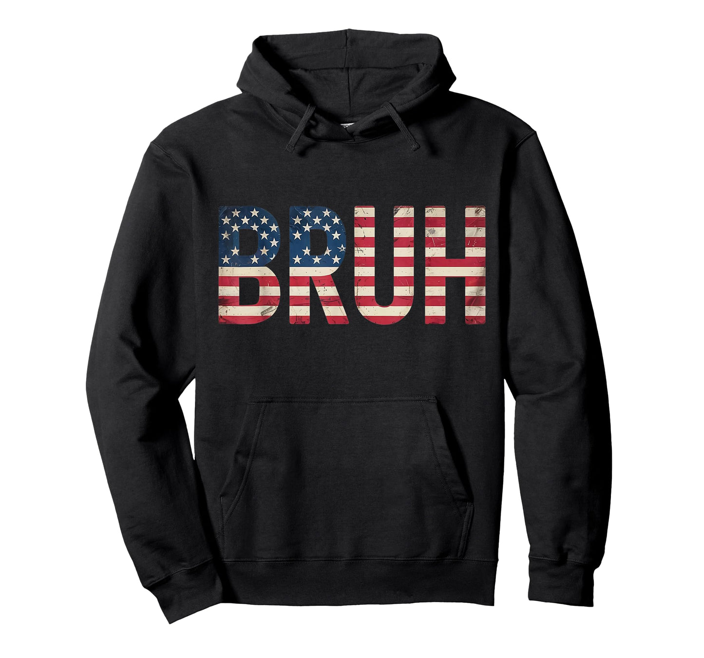 Patriotic Boys Teens Kids Men Vintage USA American Flag Bruh T-Shirt