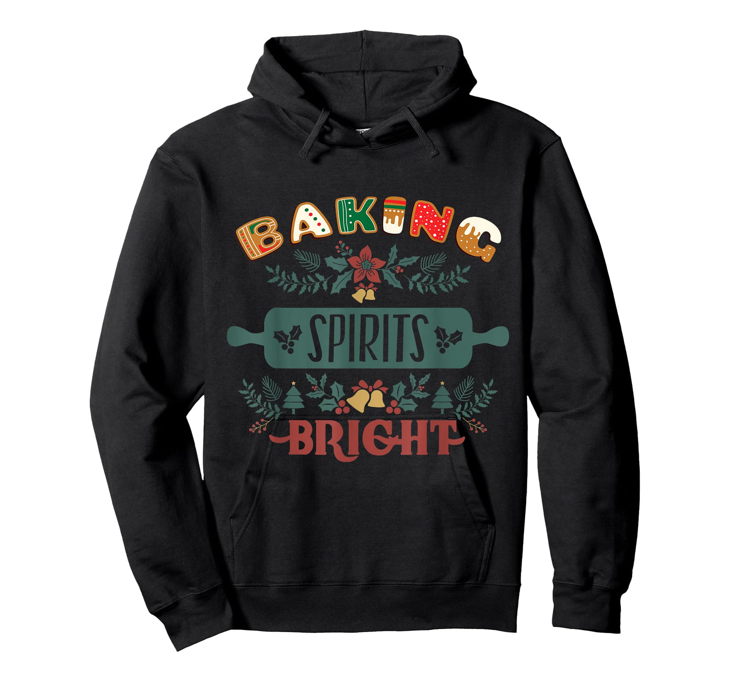 Baking Spirits Bright Holiday Christmas Cookie Baking T-Shirt