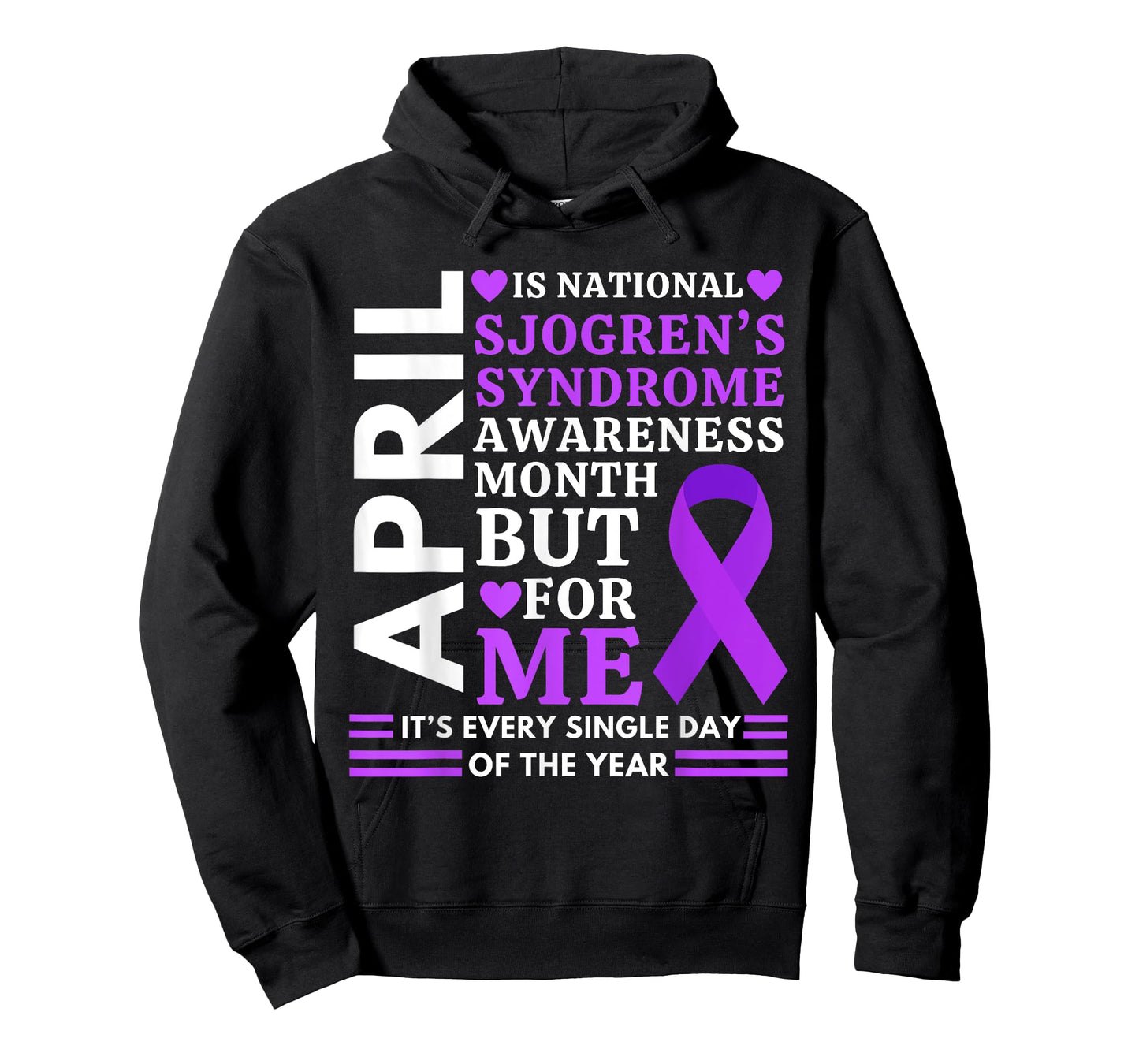 April Wear Purple Ribbon Sjögren's Syndrome Awareness T-Shirt