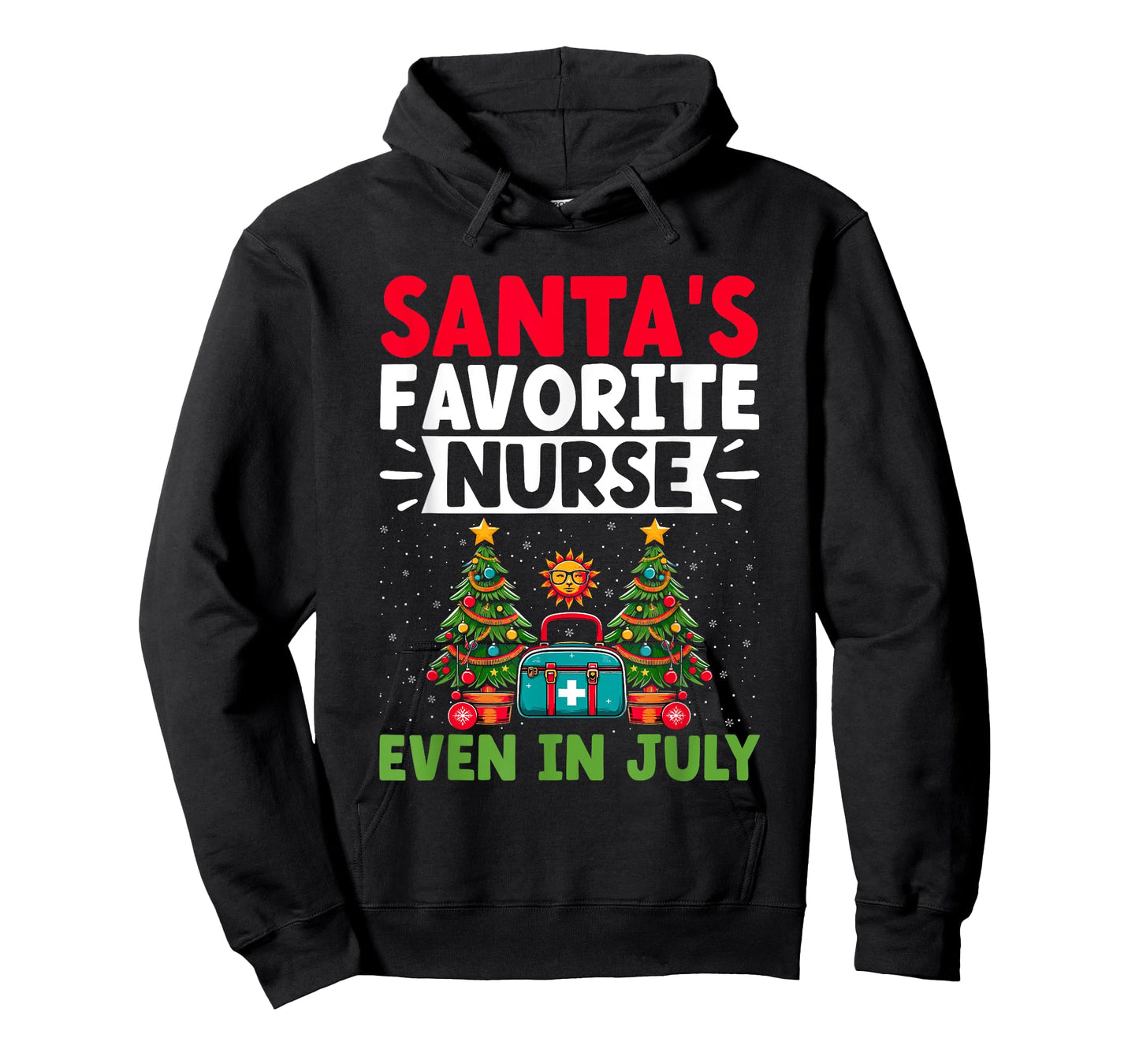 Christmas In July Nurse Santa Hat Summer Medical RN T-Shirt