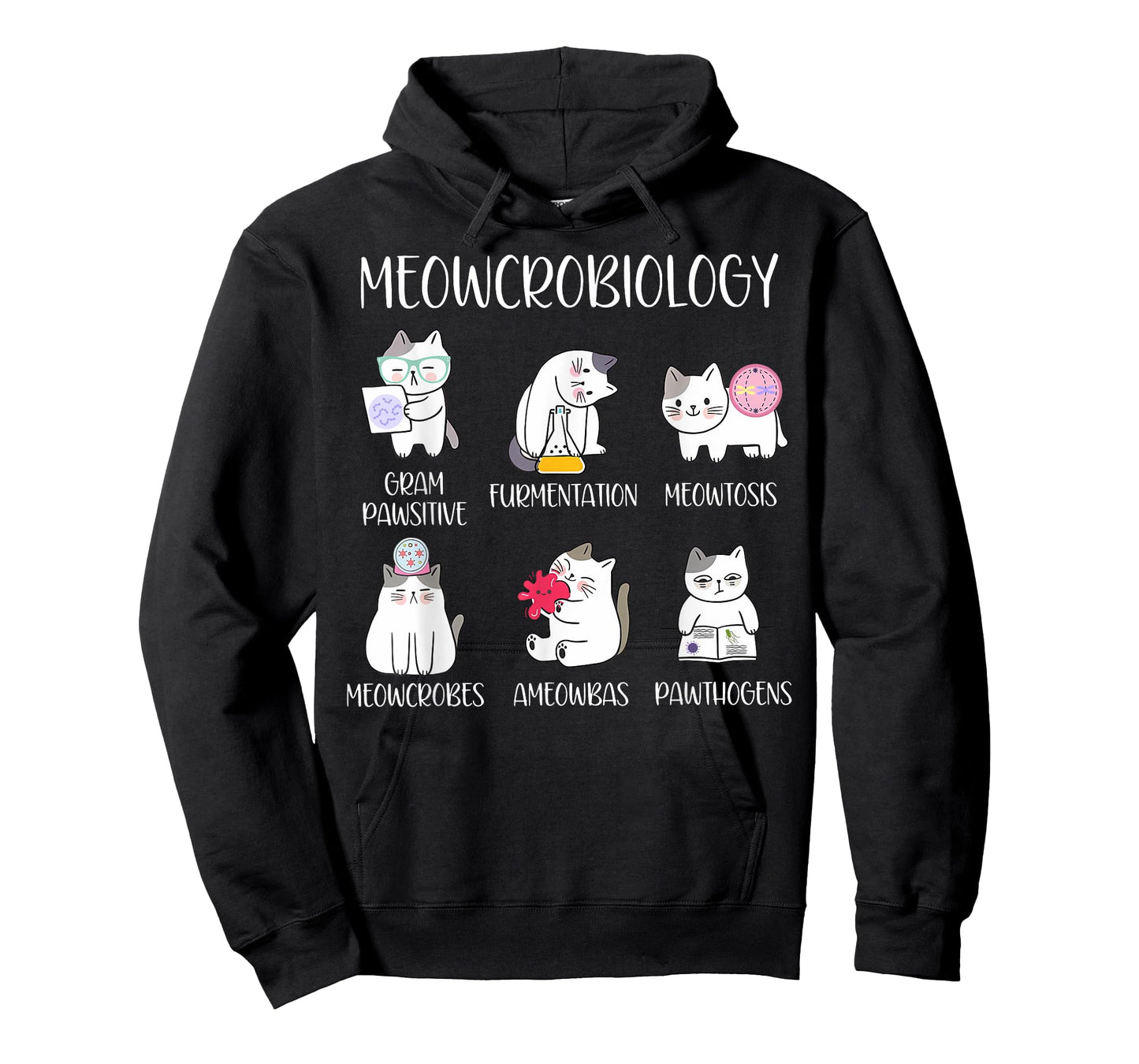 Meowcrobiology Science Cats Scientist Microbiology Teacher T-Shirt
