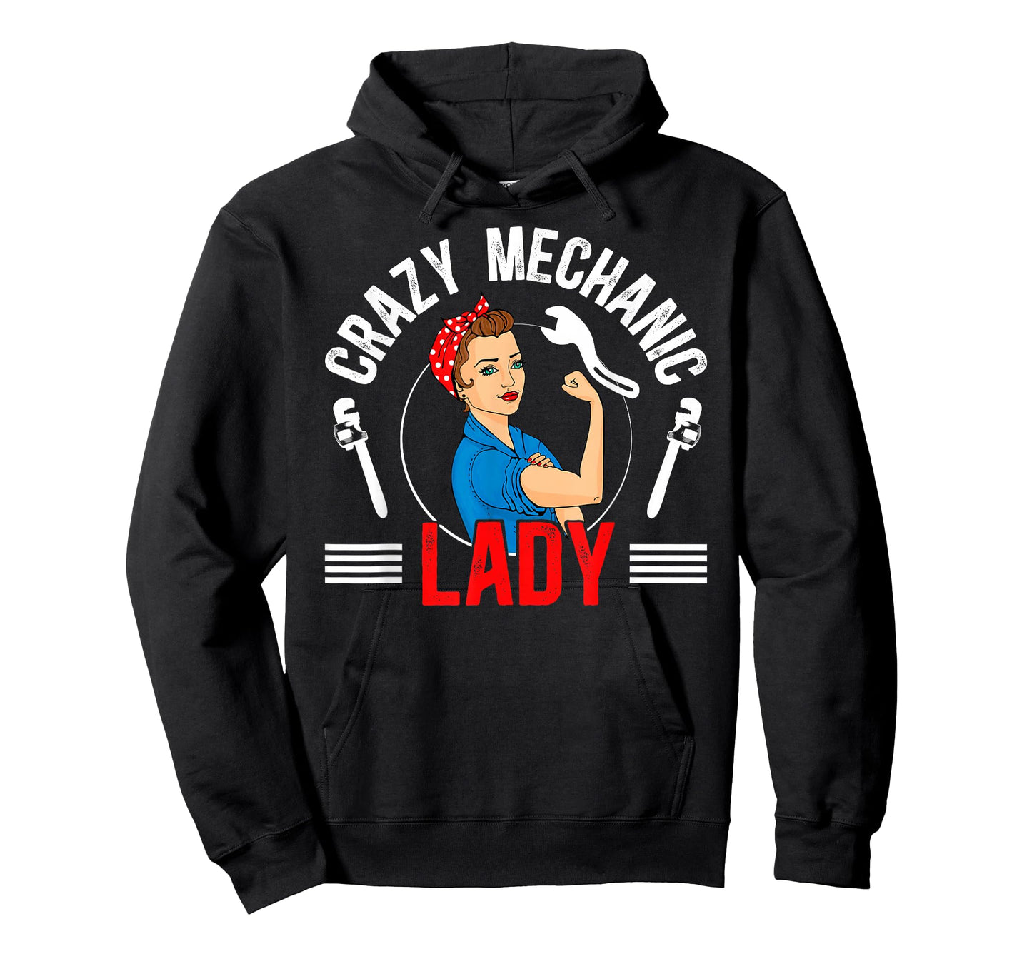Crazy Mechanic Lady Female Mechanic Women Mechanics Girl T-Shirt
