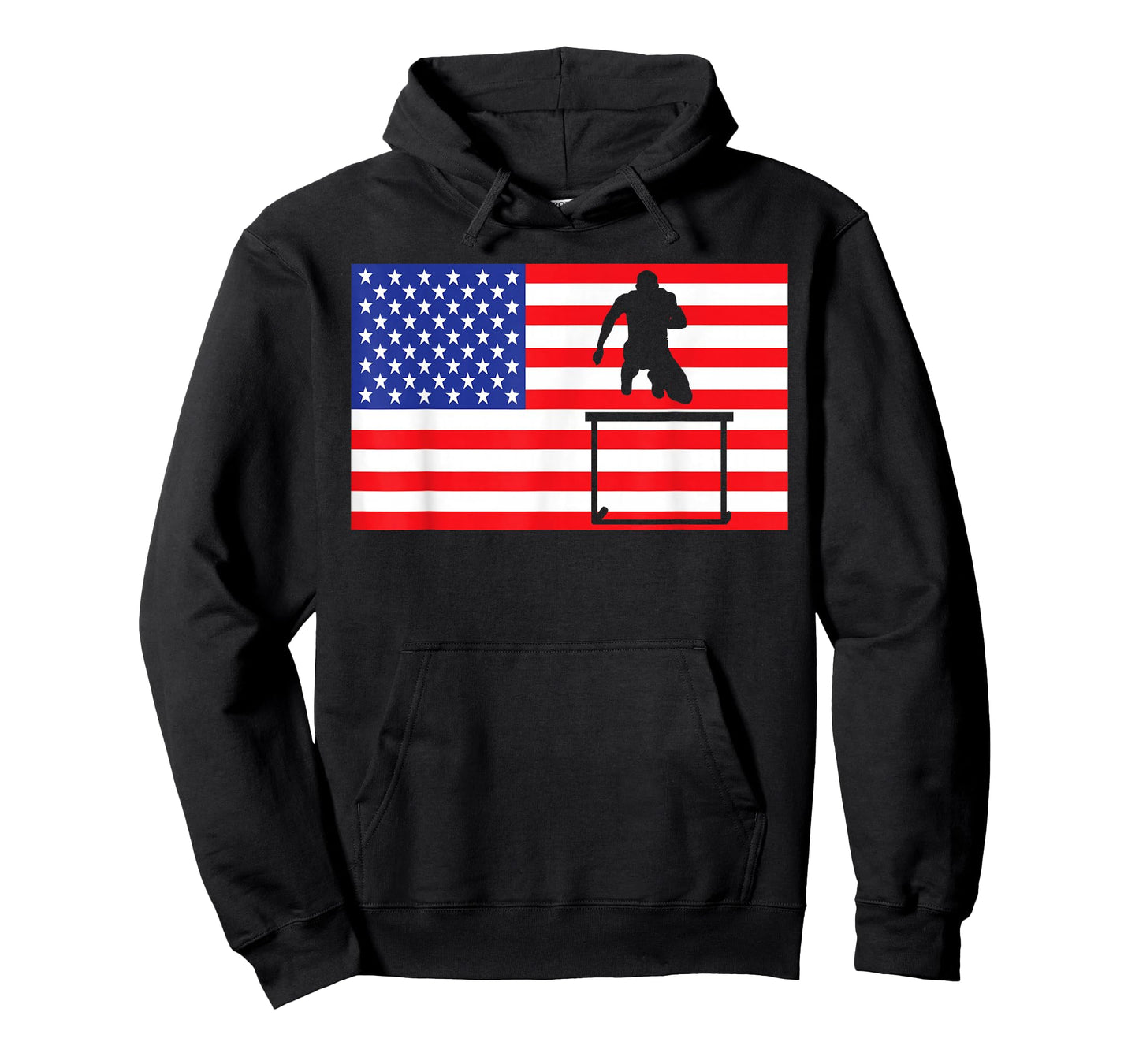 Hurdles USA American Flag Track & Field Running 4th Of July T-Shirt