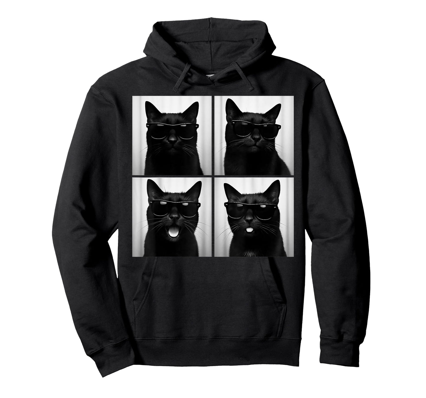 Funny Black Cat Lover Cute Photo Booth T-Shirt