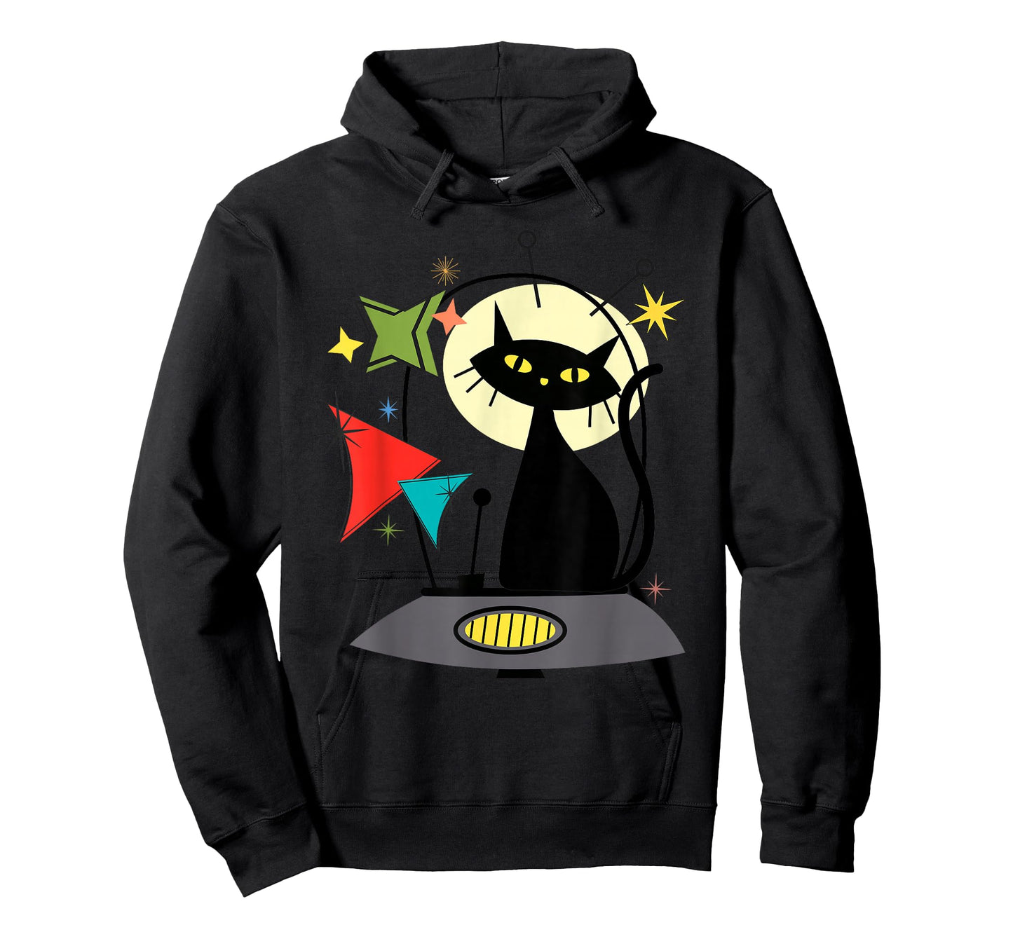 Mid Century Cat Retro Atomic Age Space Modern 50s 60s Kids T-Shirt