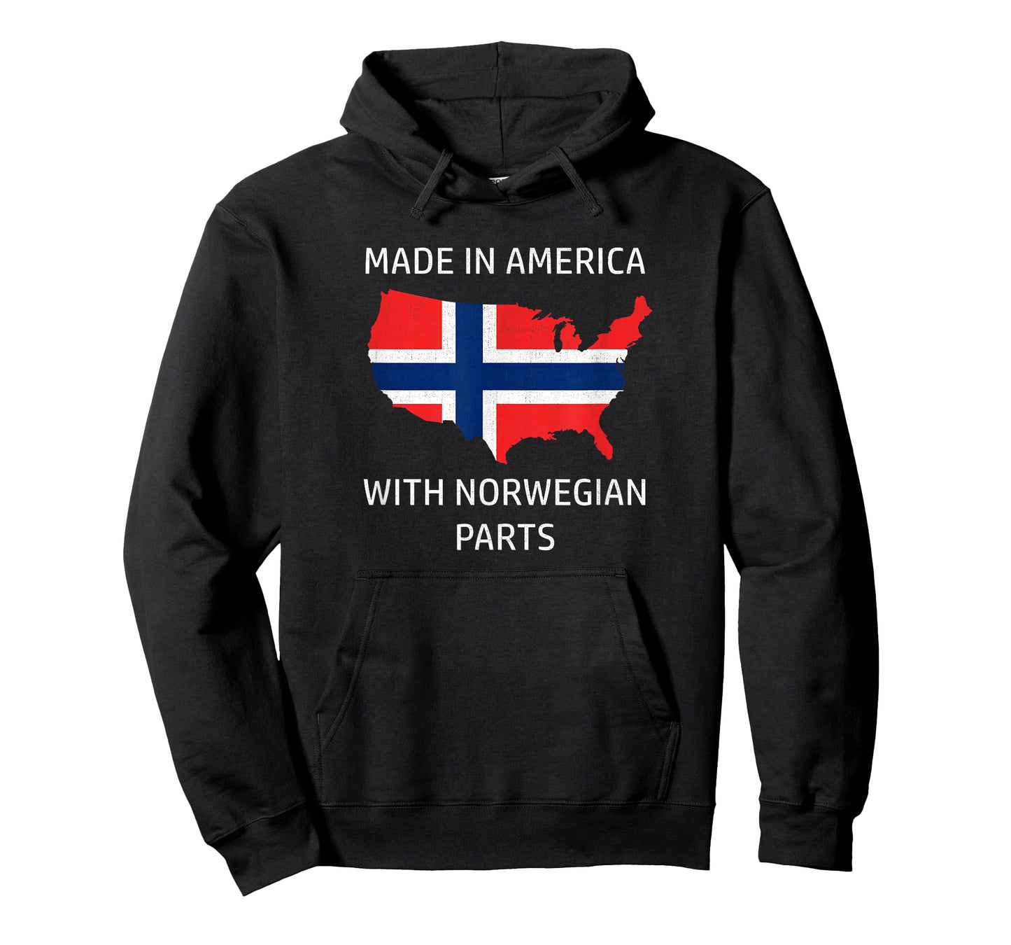 Made in America with Norwegian Parts - Norway and USA Pride T-Shirt
