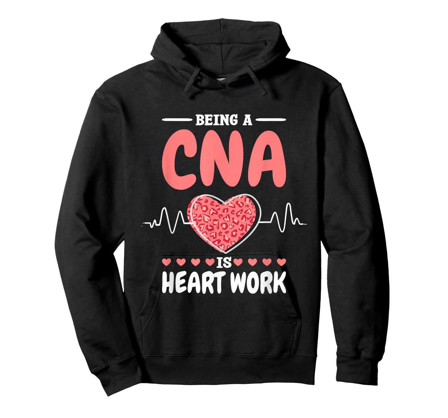 CNA Is A Heartwork Certified Nurse Assistant and RN T-Shirt, Small, Black
