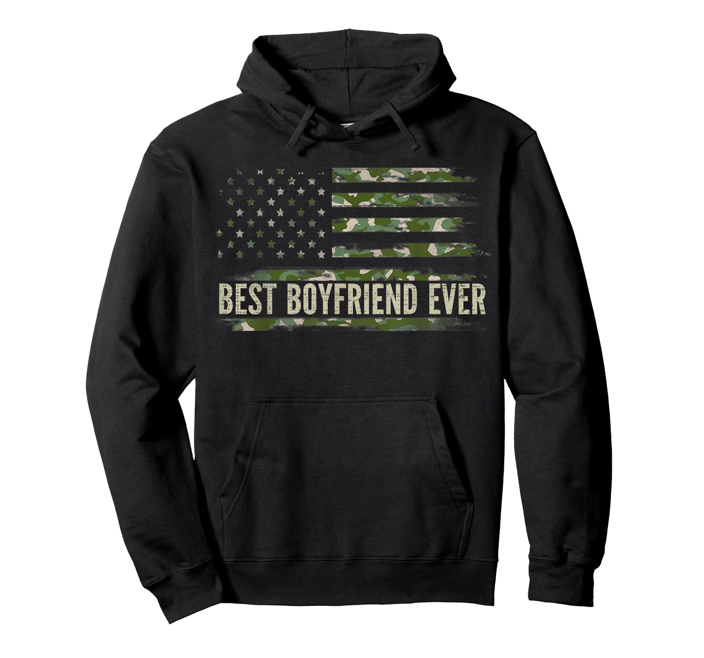 Vintage Best Boyfriend Ever Camo American Flag Father's Day T-Shirt