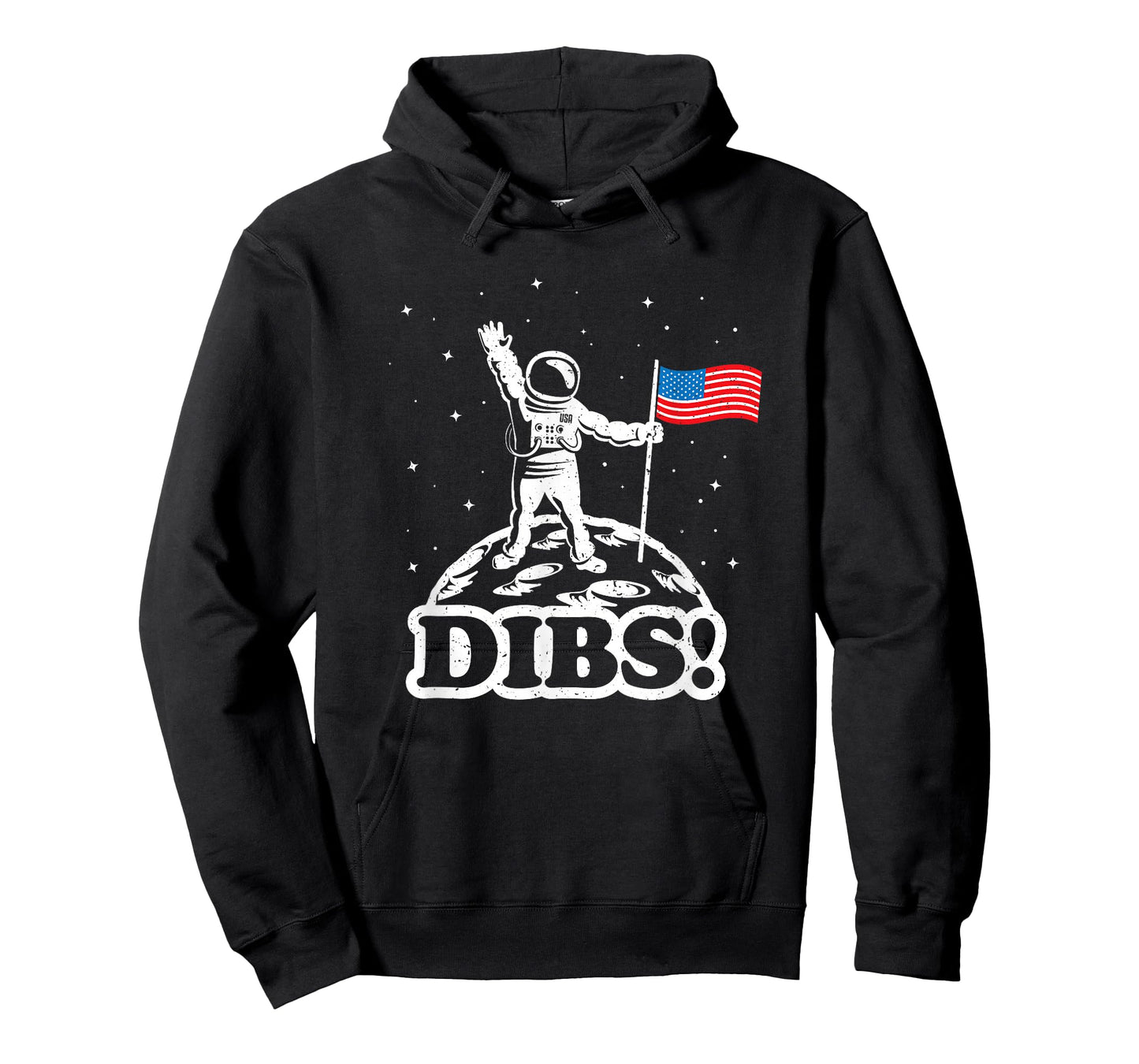 Funny Space Shirt USA Astronaut Moon Flag Dibs Tshirt Gift T-Shirt
