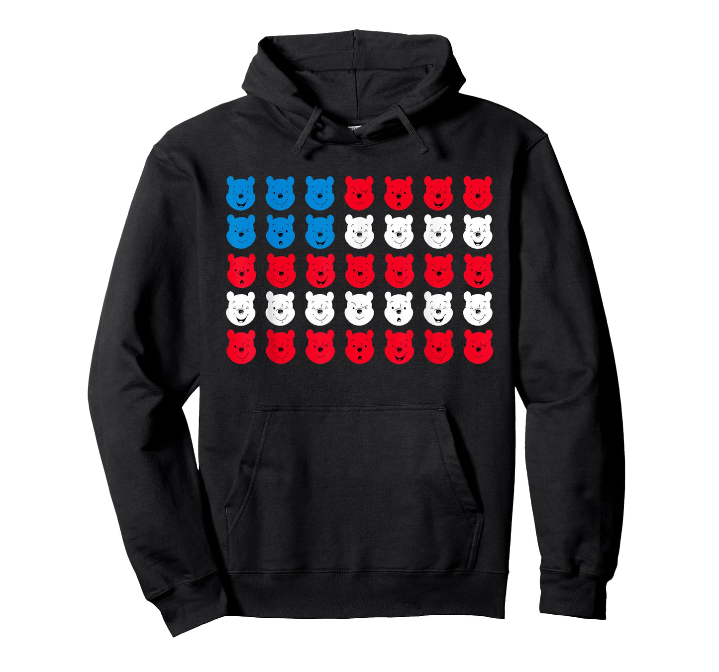 Winnie the Pooh - Americana Flag Pooh Faces T-Shirt