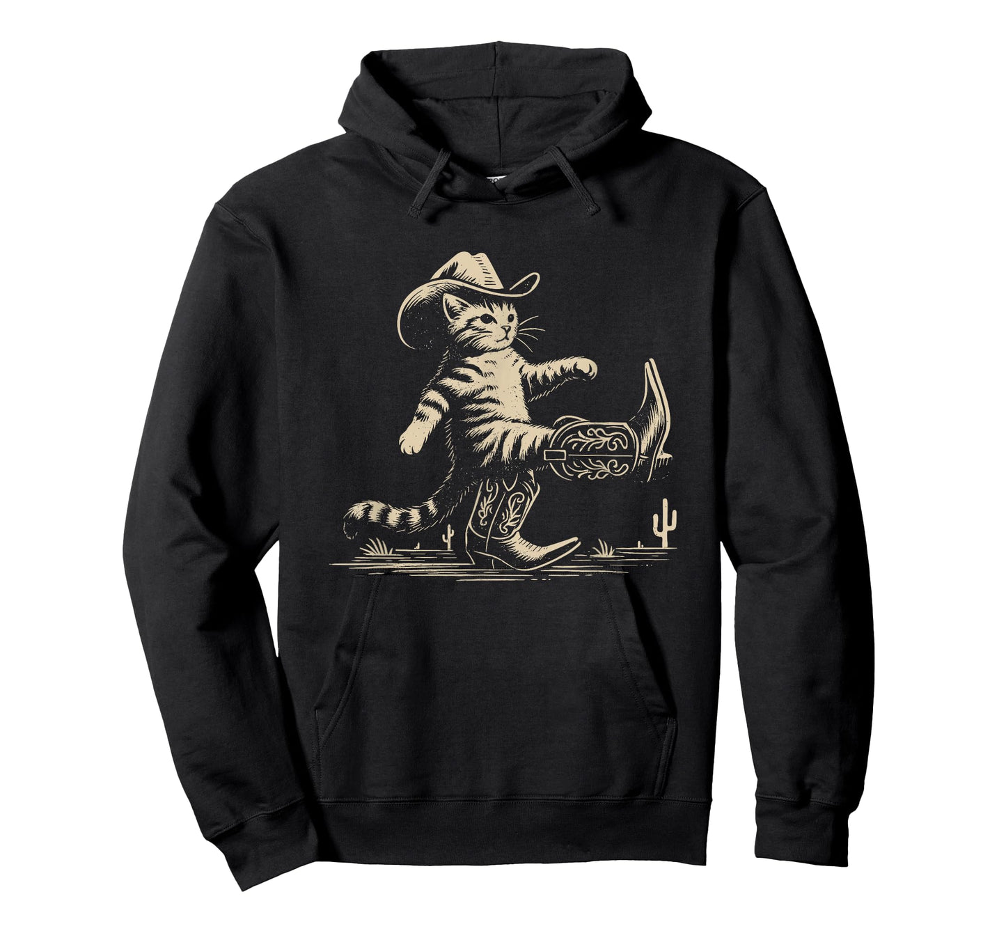 Funny Cowboy Boots Cat T-Shirt