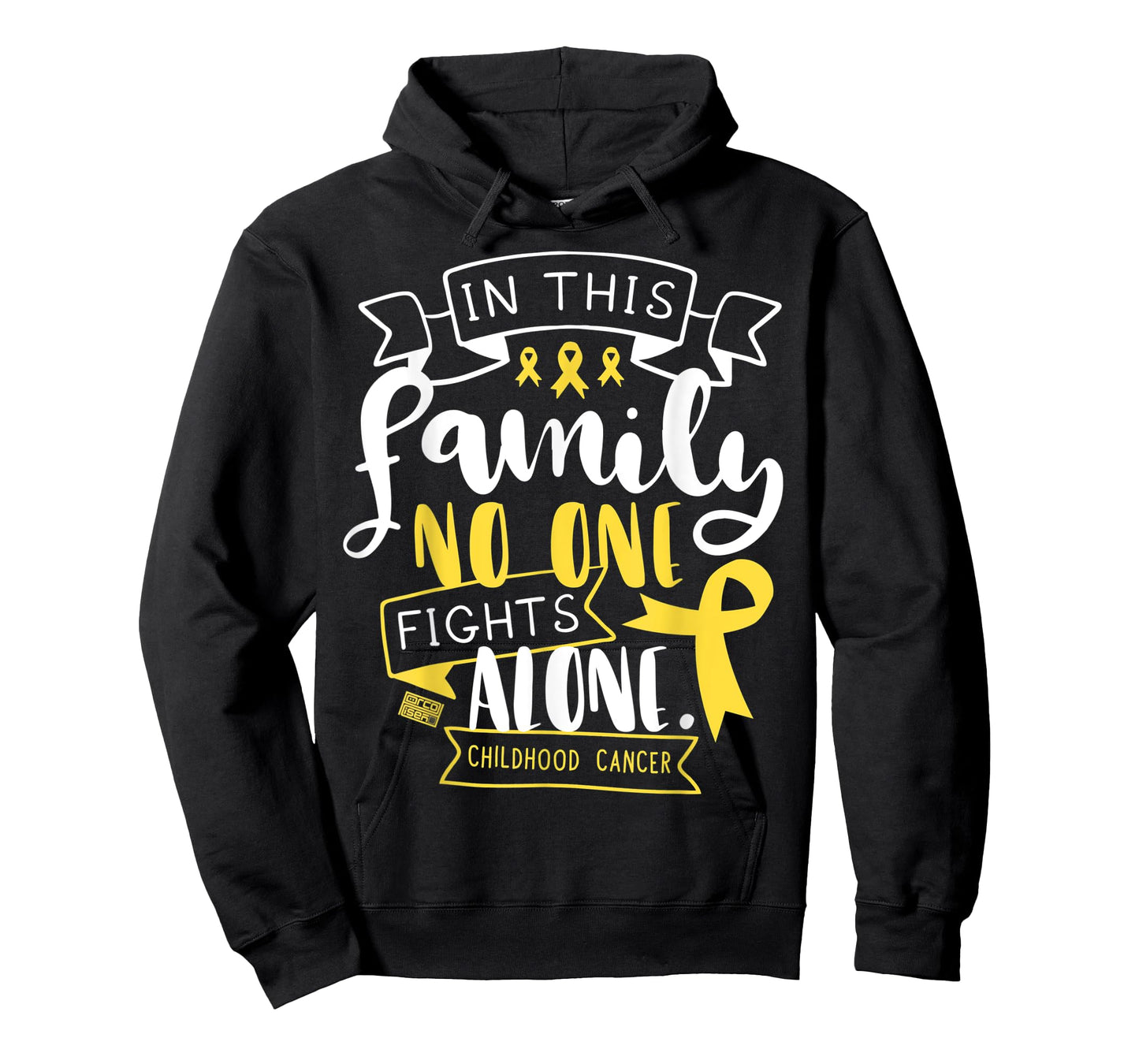 CHILDHOOD CANCER AWARENESS KID FAMILY NO ALONE QUOTE T-SHIRT