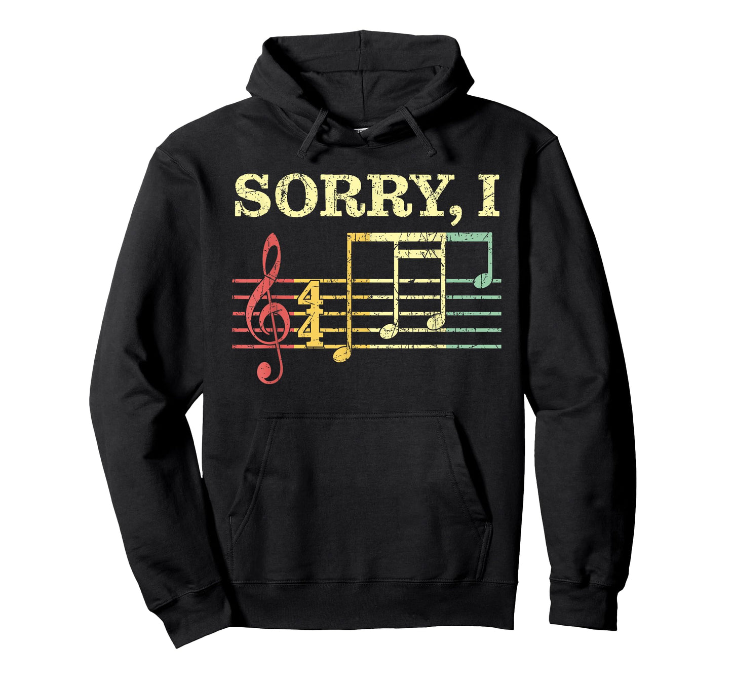 Sorry I-DGAF Funny Guitarist Musical Notes Hidden Message T-Shirt