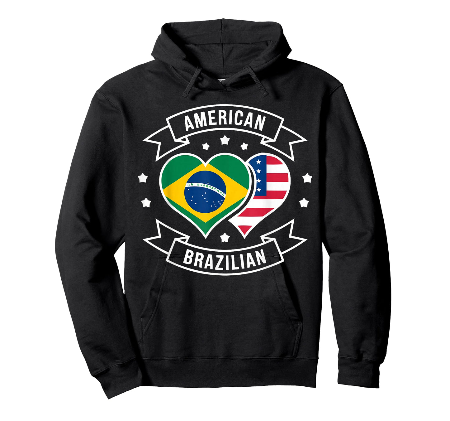 Half American Half Brazilian USA Flag Brazil America T-Shirt