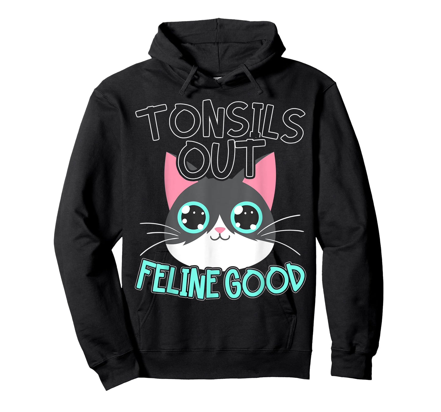 Tonsil Surgery Gift Tonsils out Feline good Cat Pun design T-Shirt