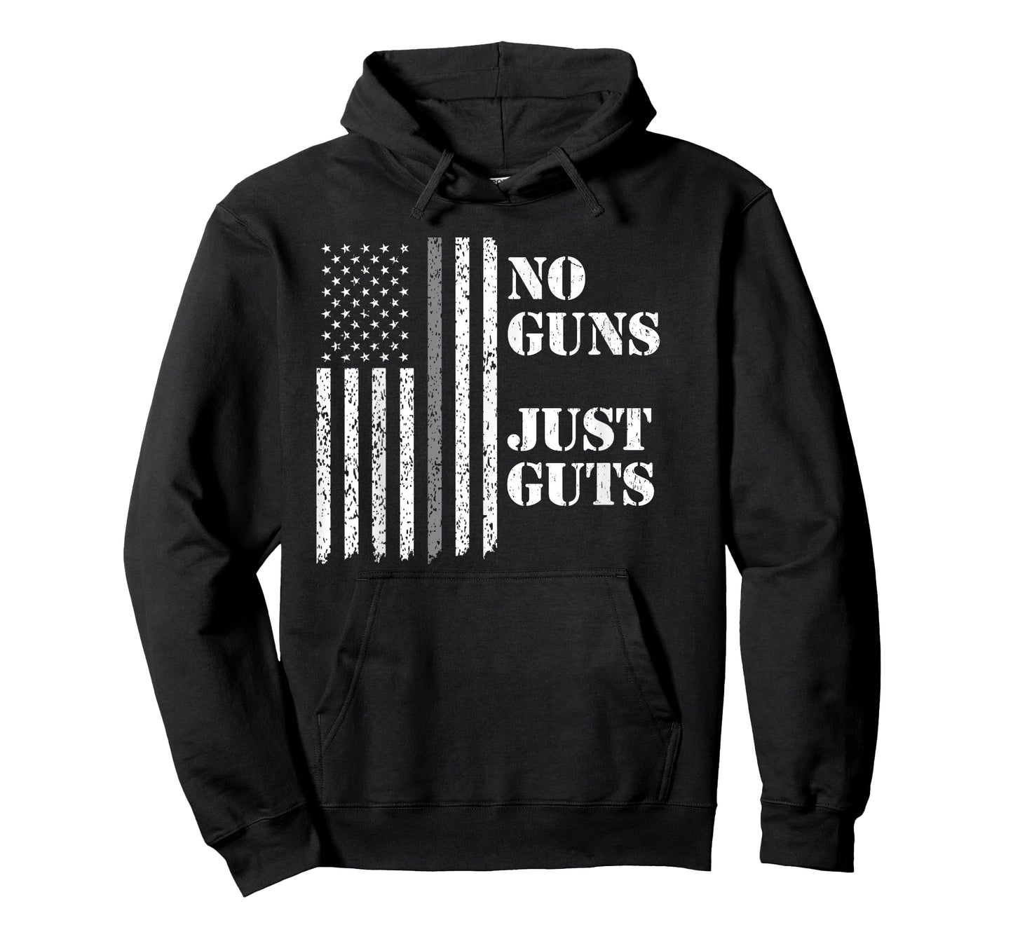 Corrections Officer Shirt, No Guns Just Guts, Gray Line T-Shirt