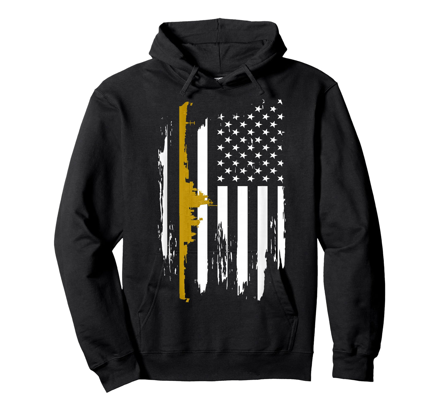 USS Wisconsin BB-64 Battleship Vintage American Flag Women Men T-Shirt