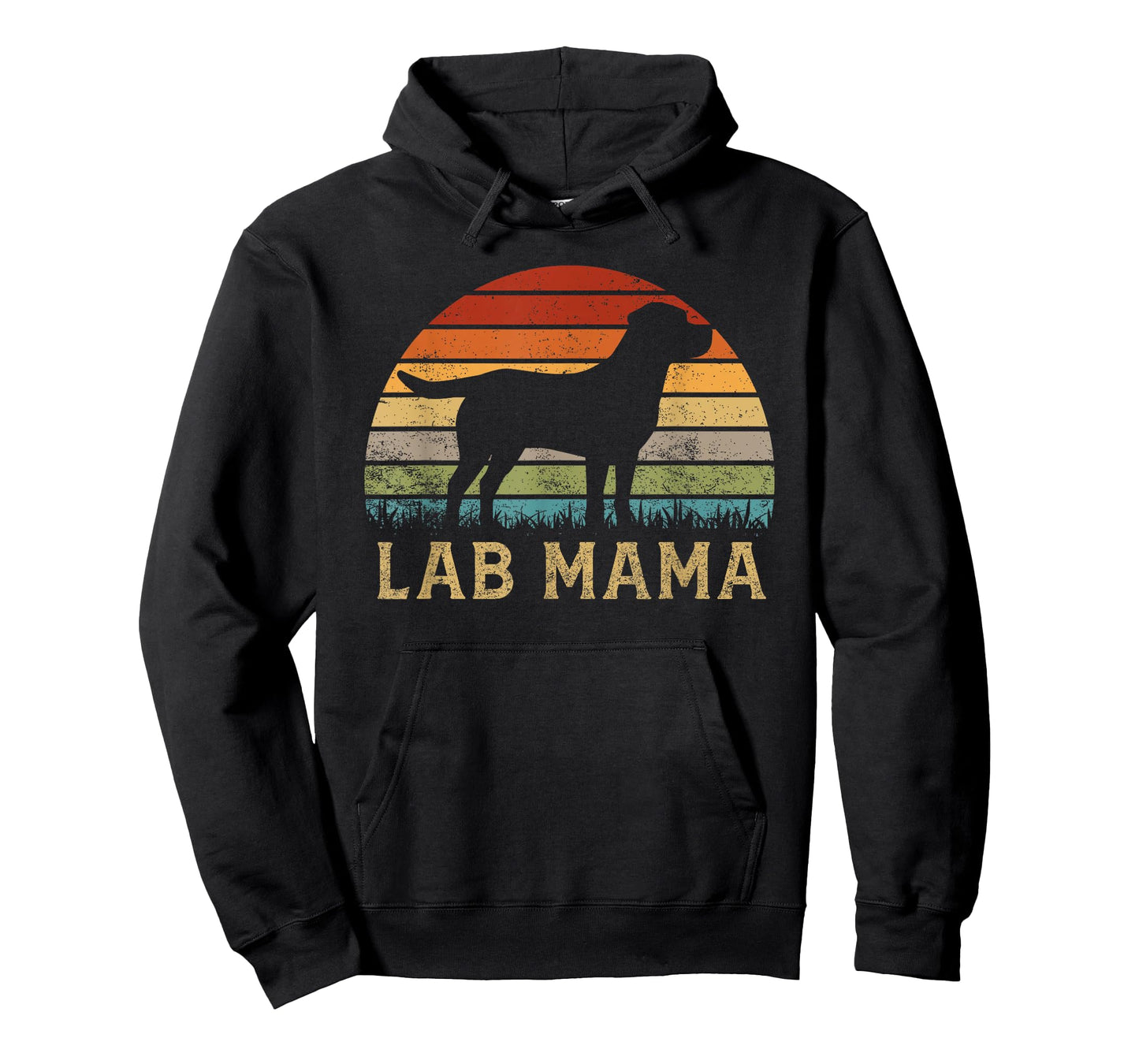 Lab Mama Retro Labrador Retriever Lover Vintage Dog Lab Mom T-Shirt