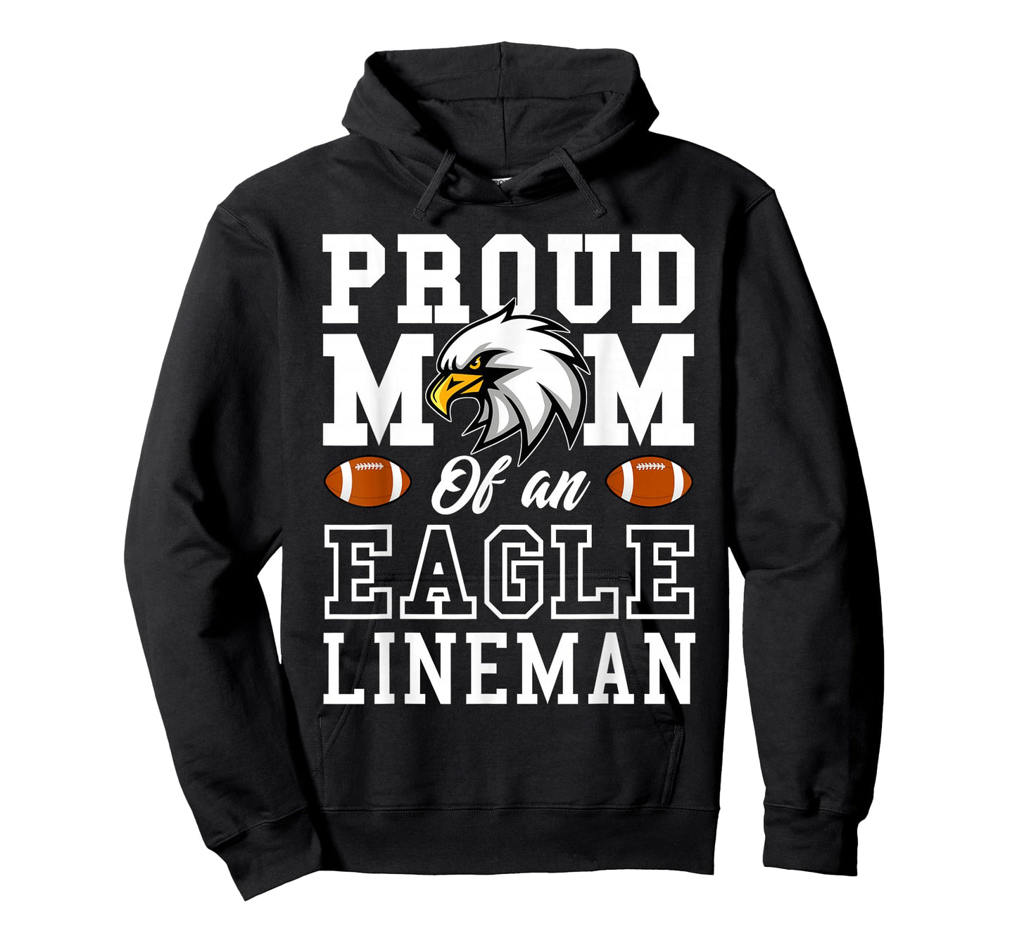 Proud mom of an eagle lineman eagle mascot football mom T-Shirt
