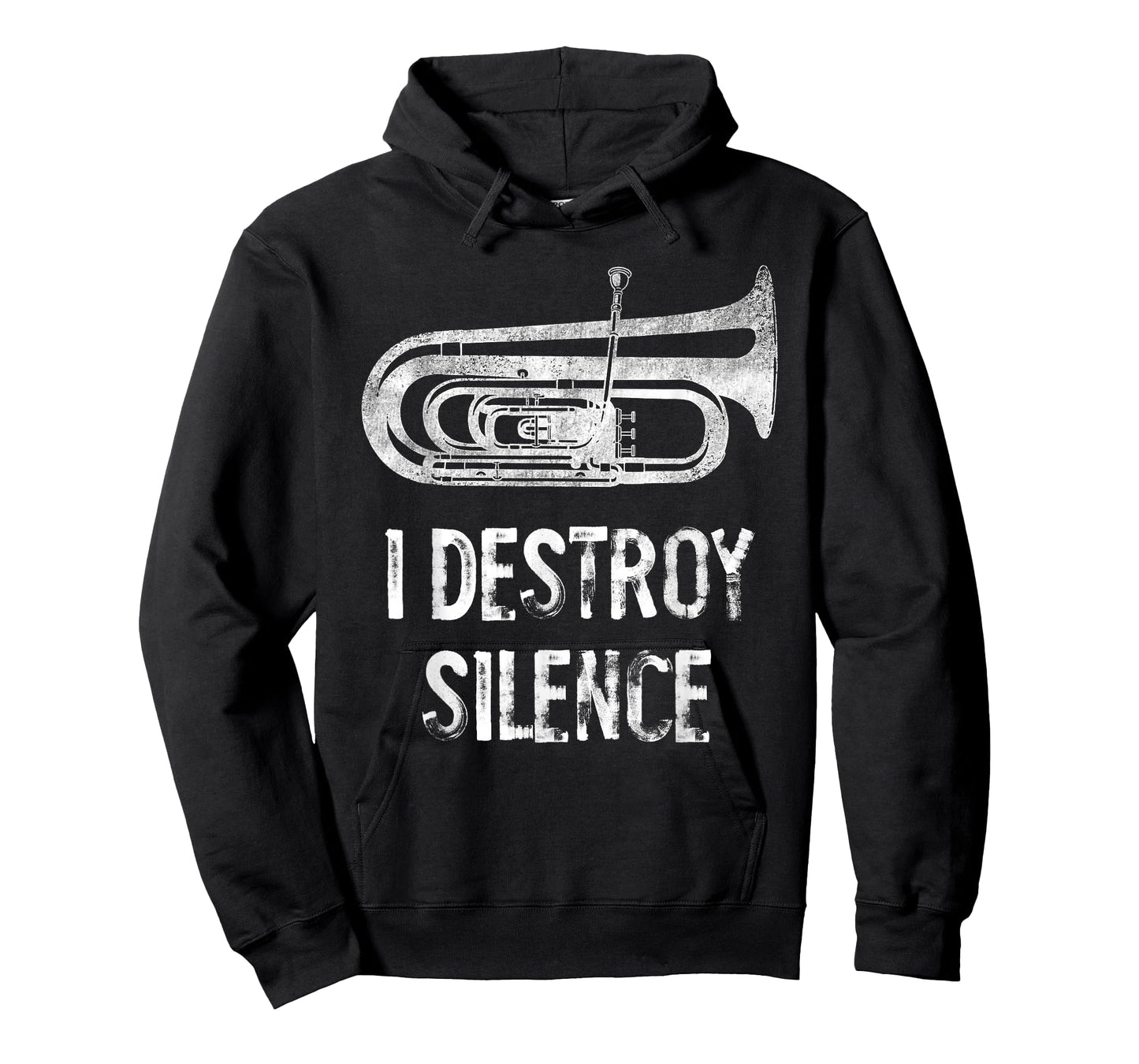 I Destroy Silence Funny Tuba Player Marching Band T-Shirt
