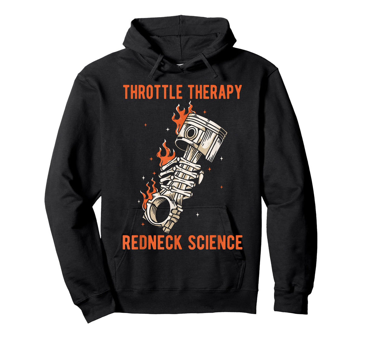 Throttle Garage Therapy Redneck Science Motorcycle Mechanic T-Shirt