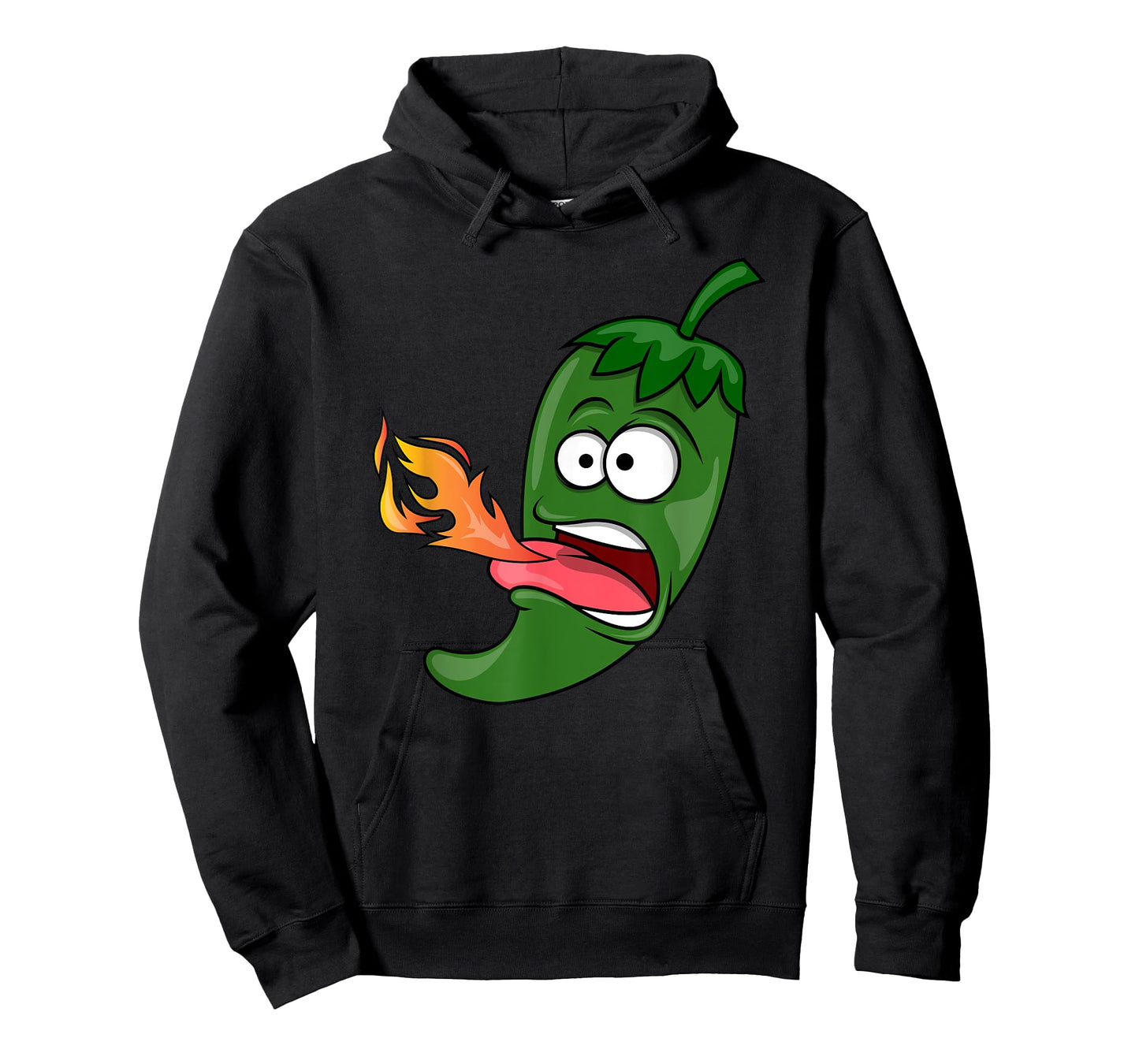 Chili Pepper Breathing Fire T-Shirt | Red Hot Funny Cartoon T-Shirt