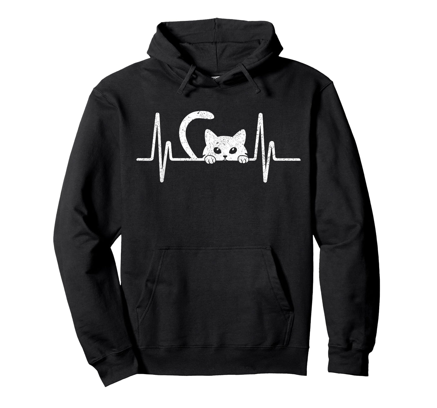 Cat Heartbeat Shirt Cute Kids Men Women Cat Lover Heart Beat T-Shirt