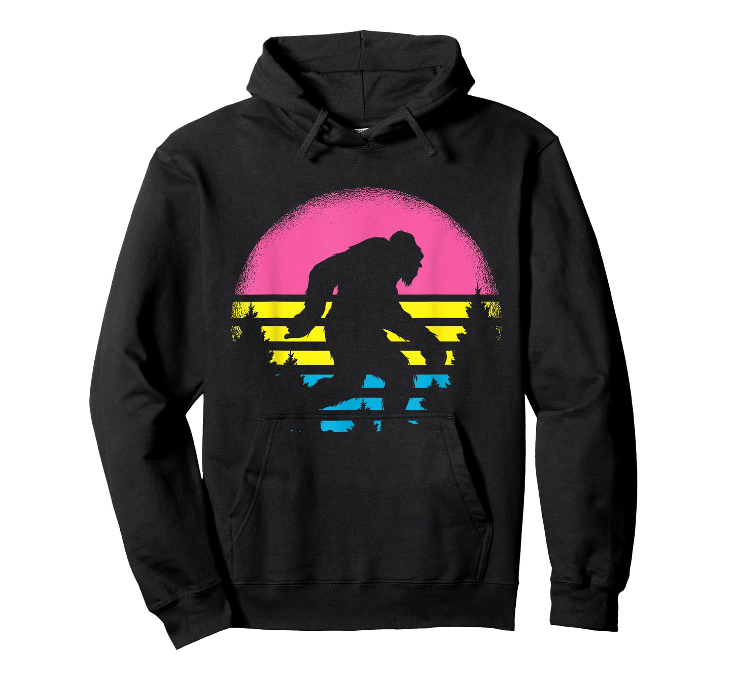 Bigfoot LGBT-Q Retro Sasquatch Pan-sexual Pride Flag Ally T-Shirt