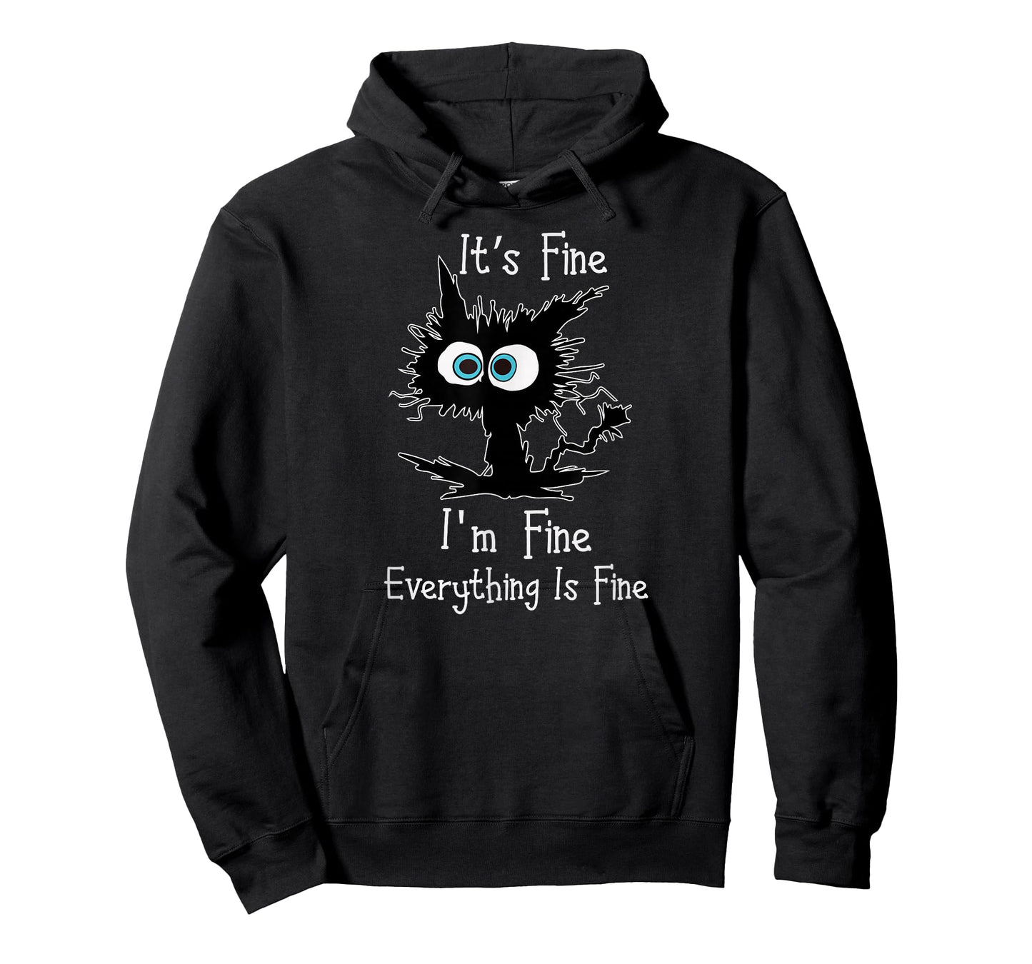 Its Fine Im Fine Everythings Fine Womens Funny Cat T-Shirt