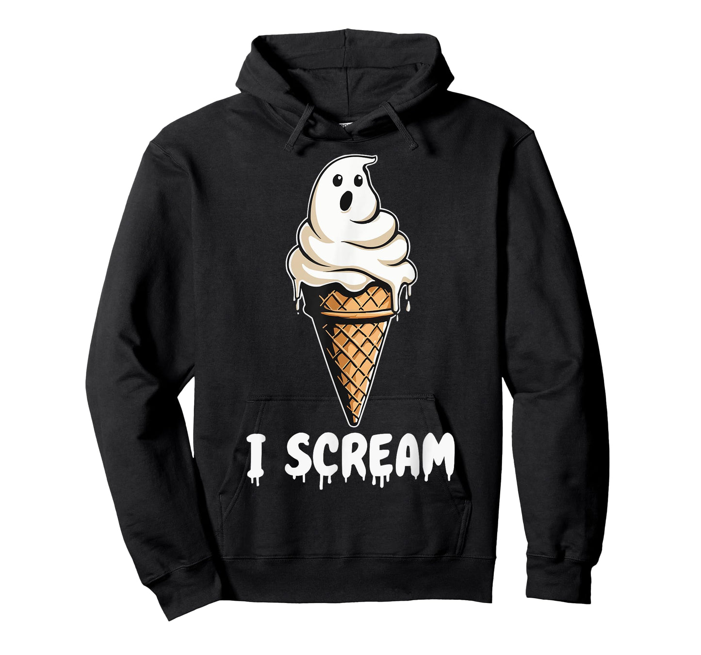 Funny Cute Ice Cream Ghost I Scream Halloween Party Costume T-Shirt