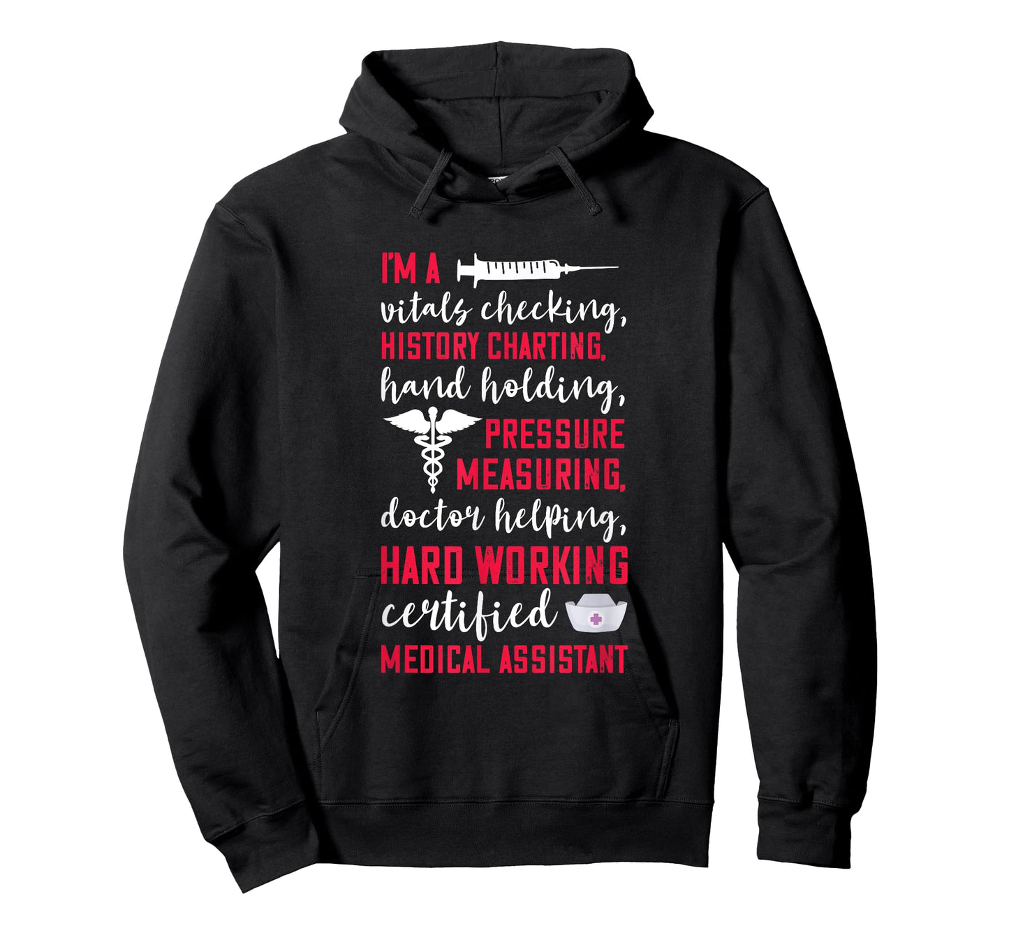 Certified Medical Assistant Hardworking Nurse MA Nursing T-Shirt