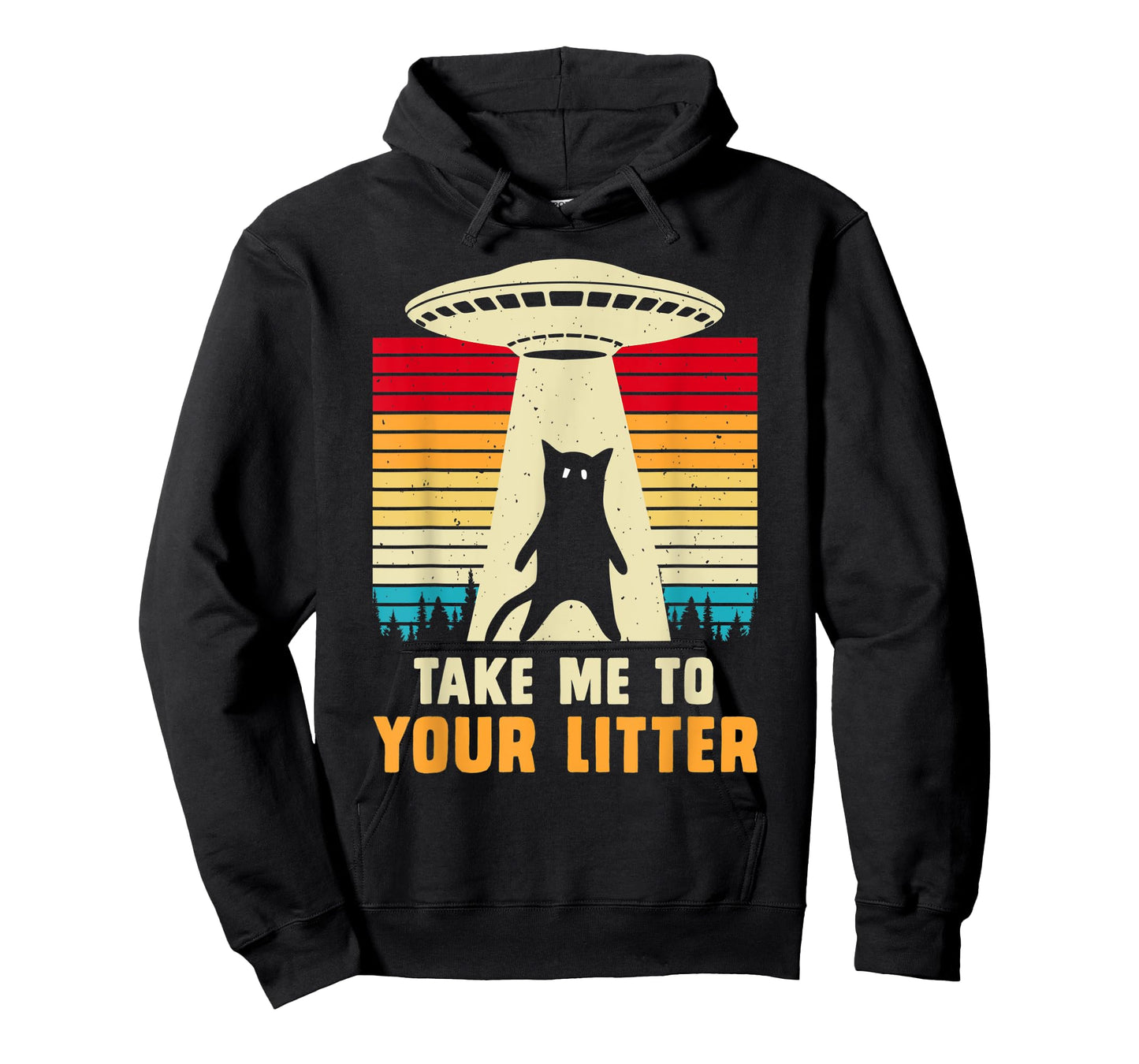 Funny Cat UFO Alien Abduction tshirt, I Want To Believe UFO T-Shirt for Men Women Kids