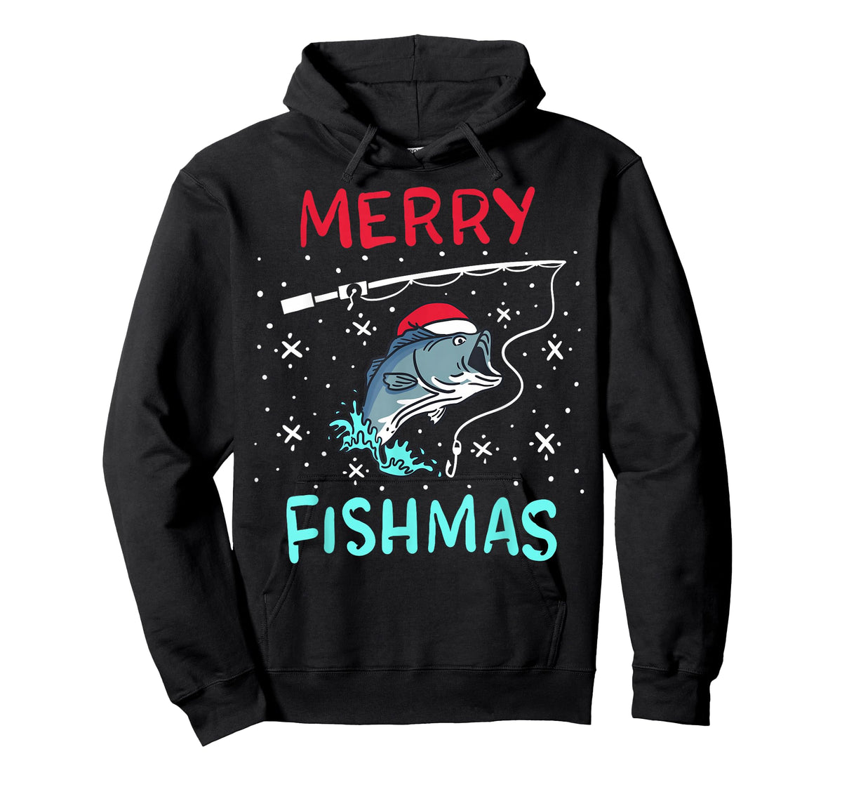 Merry Christmas Fishmas Funny Fishing Fish Gift Present T-Shirt