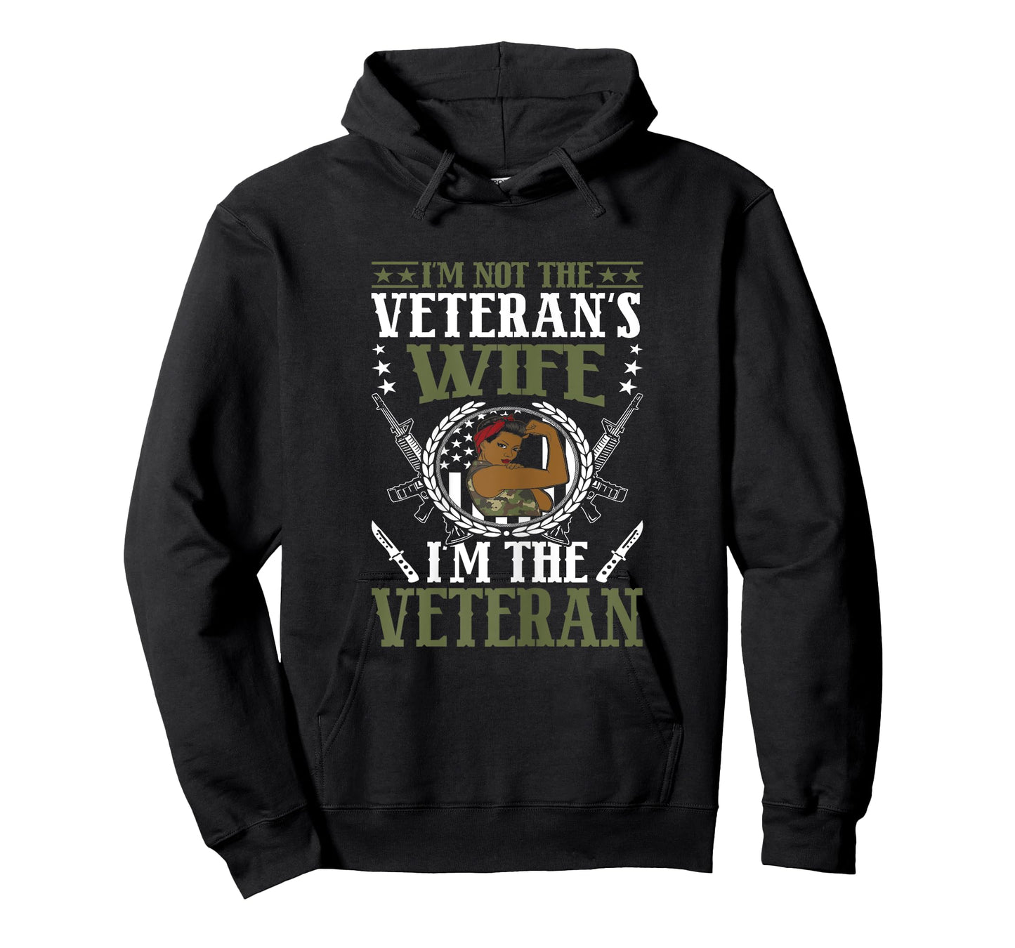African American Army Veteran Female Afro Melanin Girl T-Shirt