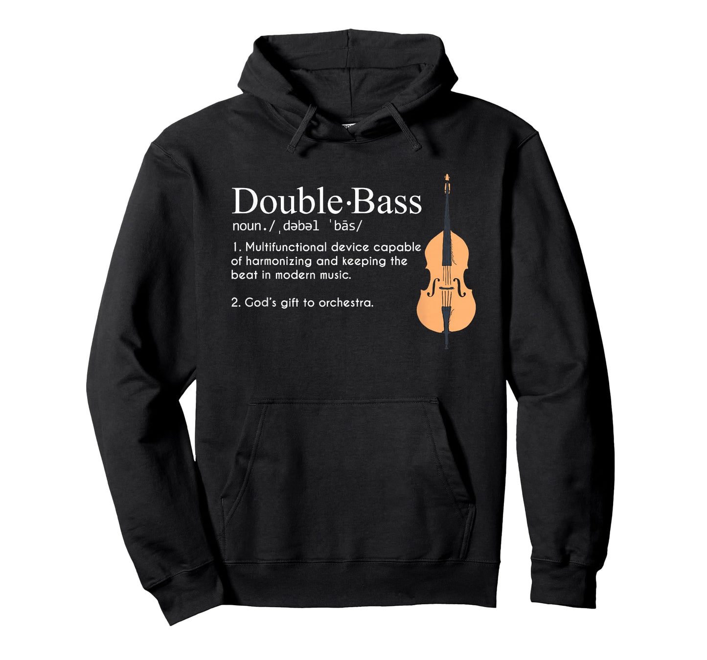 Funny Musician Tees For Upright Bass Players Gift Double Bass Definition Upright Bass Instrument T-Shirt