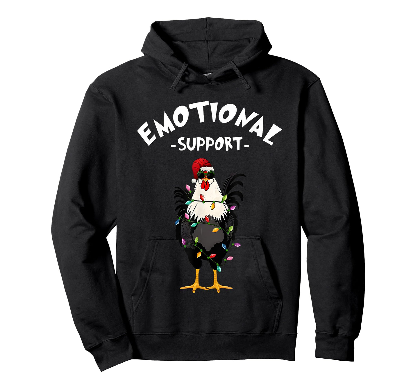 Chicken Emotional Support Cock Funny Christmas T-Shirt