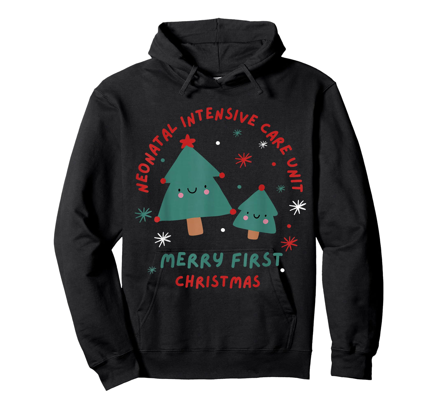 Cute Funny NICU Merry First Christmas Nurse Crew Squad Xmas T-Shirt