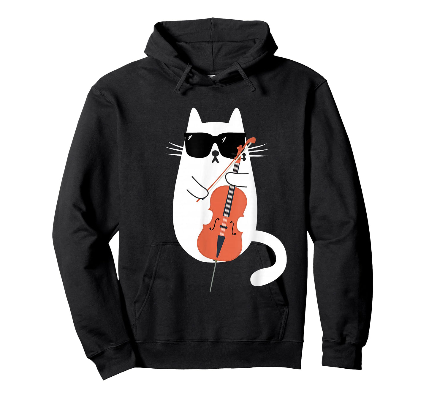 Funny Cat Wearing Sunglasses Playing Cello Cellist Musician T-Shirt