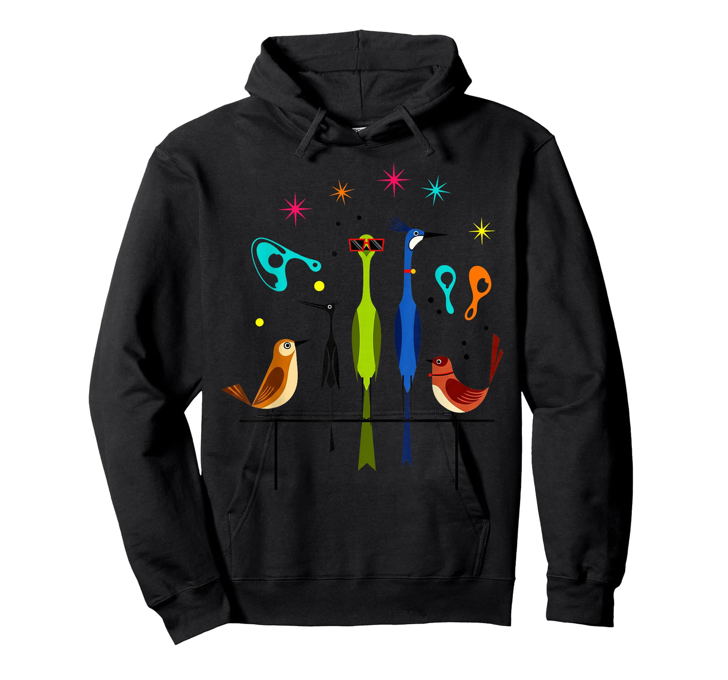 Retro Mid-Century Modern Birds 50s 60s Style Men Women Kid T-Shirt