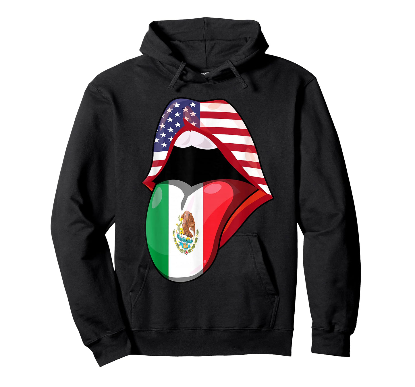 Mexican Women Roots American Grown Lips Flag USA Mexico T-Shirt