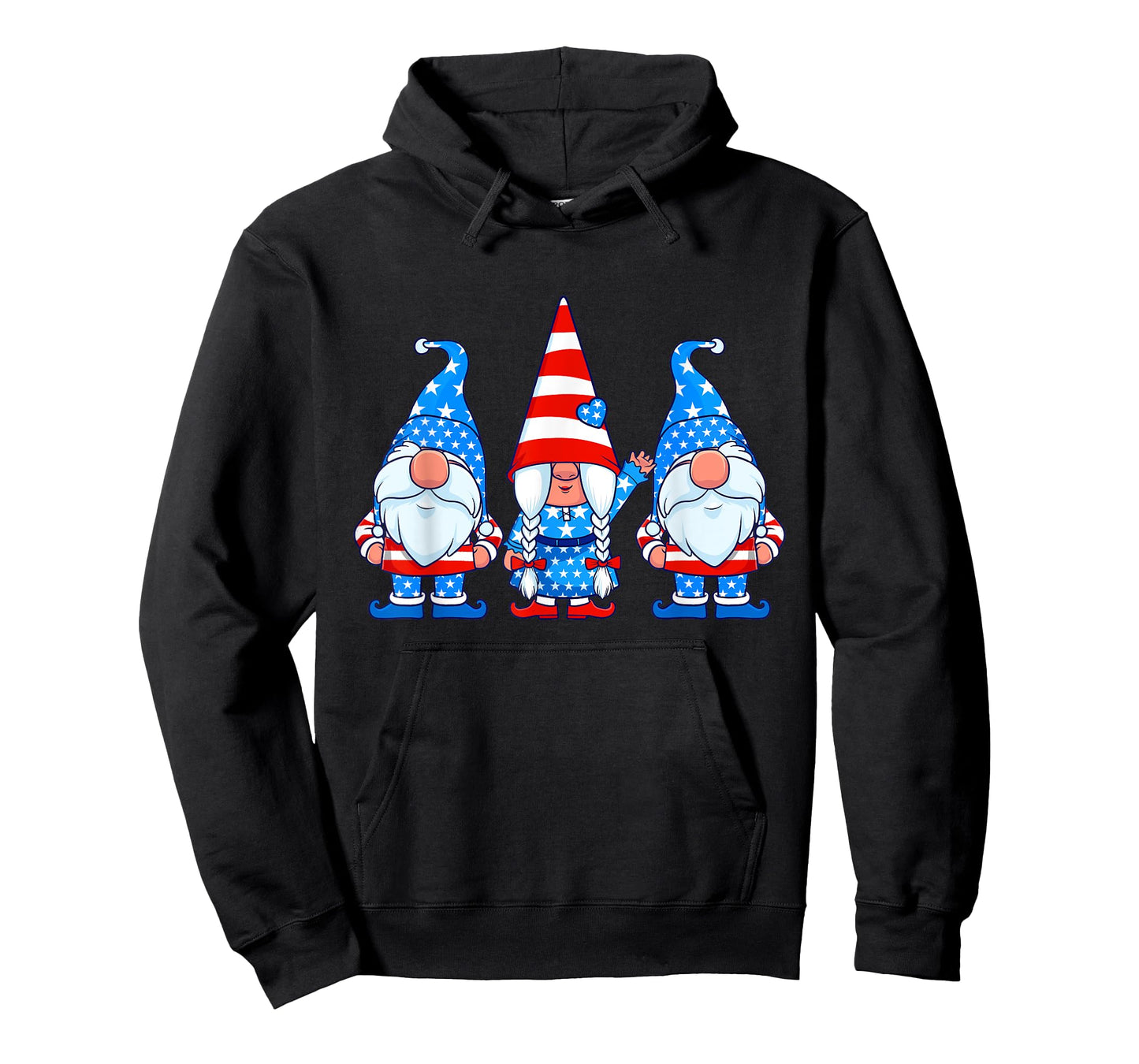 Patriotic Gnomes 4th of July USA American Flag Cute Gnome T-Shirt for Women Kids Men