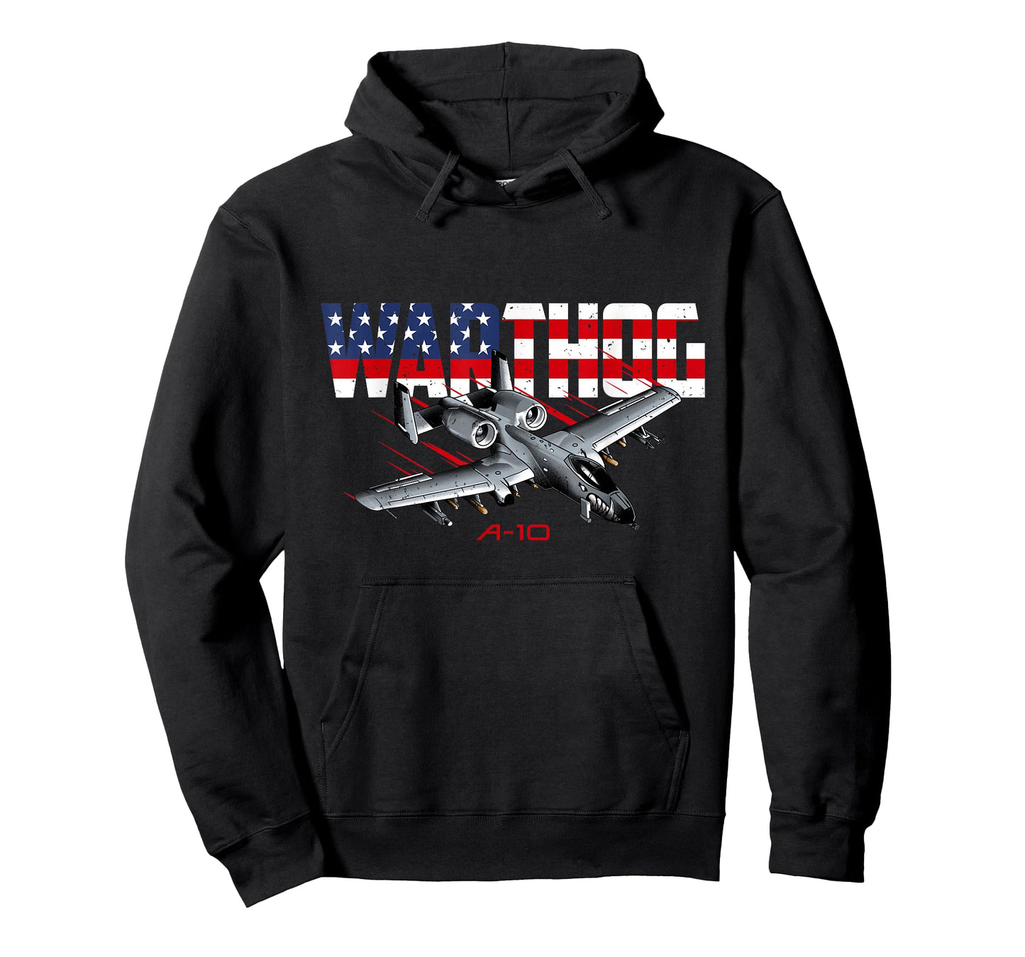 Military Airplane A-10 Warthog American Flag T-Shirt