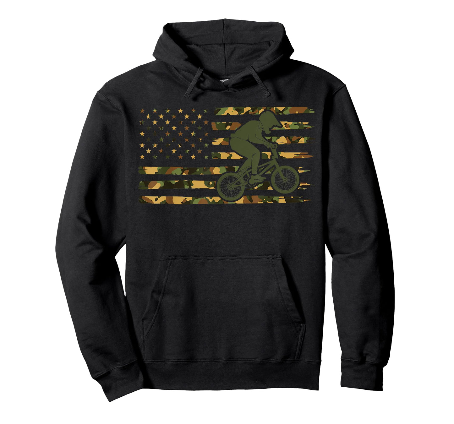 Camo BMX American Flag - American Flag BMX T-Shirt