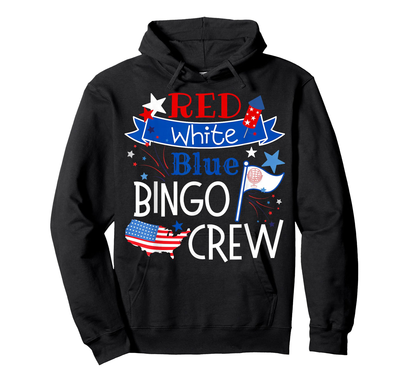 Bingo Crew Red White Blue American Patriotic Fourth of July T-Shirt