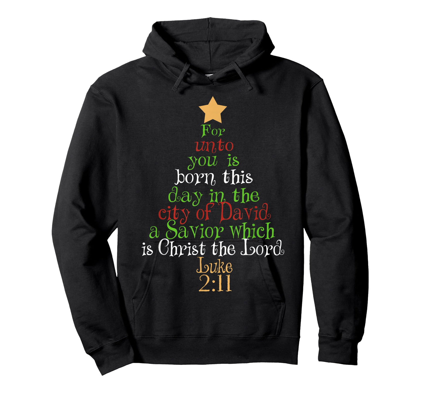 Christ The Lord Bible Quote Luke 2:11 Christmas Tree T-Shirt T-Shirt